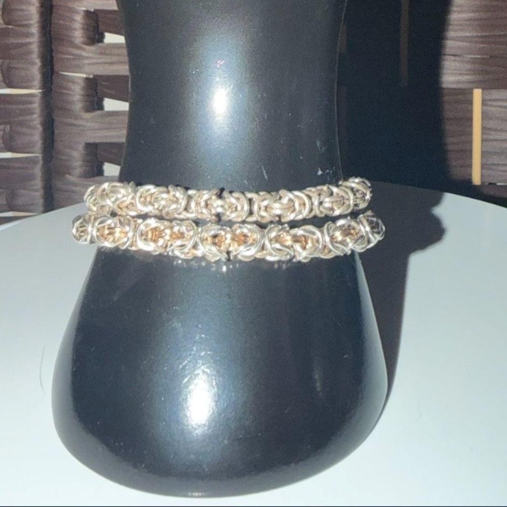 2 Byzantine Sterling Silver 925 Bracelets